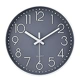 jomparis 30cm Modern Quartz Lautlos Wanduhr Schleichende Sekunde ohne Ticken Analoge Wanduhr Dekor...