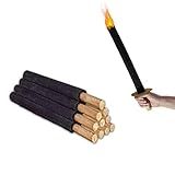 Avantina 11 Fackeln Hochwertige 45 Min. Wachs-Fackeln inkl. 11 x Handschutz, mit Extra Langem Griff,...