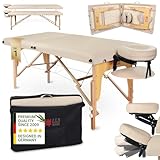 Zen® Startup Massageliege klappbar & Mobile Massagetisch aus Holz, stabile Massagebett -...
