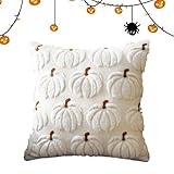 Luckxing Kissenbezug, Halloween Kürbis Herbstdekor Kissenhüllen, Landhausstil Kissenbezüge Für...