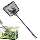 Aquarium-Netzreinigung, tragbares Aquarium-Skimmer-Netz, 43 cm, 56 cm, 45 g/130 g, ergonomischer...