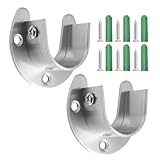 Schrankstangenhalter, Mühelose Installation, 4,8 X 5,8 X 3,3 Cm, U -förmige Flanschstangenhalter...