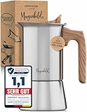 Morgenheld Premium Espressokocher aus Edelstahl gross 6 Tassen 300 ml Mokkakanne Espressokanne...