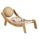 Katzenkratzstuhl – Katzenkratzer aus Karton | Katzen Kratzbaum Lounge | Katzen Hängematte Bett...