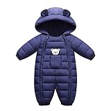Baby Strampler Junge 0-6 Monate Baby Mädchen Jungen Fleece Schneeanzug Strampler Jumpsuit Overall...