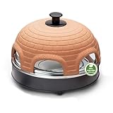 Emerio Pizzaofen, PIZZARETTE das Original, 1 handgemachte Terracotta Tonhaube, patentiertes Design,...