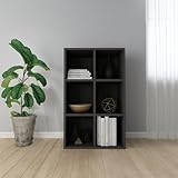 Mokuyary Bücherregal/Sideboard, schwarz, 66 x 30 x 98 cm, aus Holz, Bücherregal,...