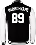 EZYshirt® Damen Herren Kinder College Jacke Athletic mit Wunschnamen und Wunschnummer | Baseball...