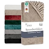 Blumtal Spannbettlaken Cashmere Touch 90x200 cm Plüsch - Oeko-TEX zert. Spannbettlaken 90x200cm...