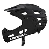 Lixada Mountainbik Helm, Fullface Helm MTB mit abnehmbarem Kinnriemen Visier für Mountainbiking,...