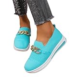 Generisch Slipper Damen Sommer Elegant Walkingschuhe Leicht Weite H Vermascht Sneaker Sommer...