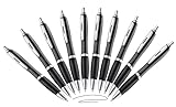 Libetui Set 10 Kugelschreiber ergonomische schwarze Kulli schwarze Tinte rutschfeste Griffzone...