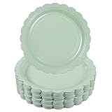 30 Stück Salbeigrün Pappteller, 23cm Rund Teller Einwegteller, 9 Inch Partyteller, Pappteller für...