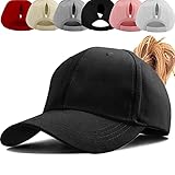 Damen Pferdeschwanz Kappe Baseball Cap Unisex Einstellbare Hohe Unordentliche Bun Ponycap Mit...