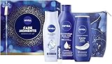 NIVEA Care Moments Geschenkset, Geschenk für Frauen, Geschenkbox mit Duschgel (250 ml), Shampoo...