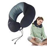 Joberio Aufblasbares Reisekissen Nackenkissen Verstellbar U-förmig | Reisekissen Für Flugzeug Auto...