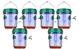 6 x Stück Ausbruchsichere Lebend Wespenfalle mit Solar: 8 Stunden Leuchtkraft im Dunkeln mit...