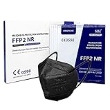 CRAZYCHIC - 10 Stück FFP2 Maske Schwarz Atemschutzmaske - CE EN 149 Schutzmaske 5 Lagen -...