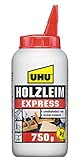 UHU Holzleim Express Flasche, Universeller und besonders schnell trocknender Weißleim - geeignet...