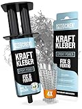 PROCREA® 2K Epoxidkleber 'Kraftkleber' [inkl. 4x Mischern] Extra starker & transparenter...