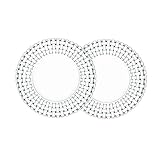 Nachtmann Teller Set Ø 27 cm, 2 Stück, Bossa Nova, 98028, Speiseteller aus Kristallglas, Essteller...