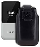 Suncase Original Tasche kompatibel mit Nokia 2720 Flip Hülle Leder Etui Handytasche Ledertasche...