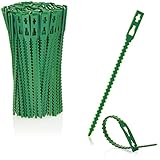 com-four® 200x Pflanzbinder - Pflanzenbinder grün - Universalbinder - Blumenbinder - Sträucher...