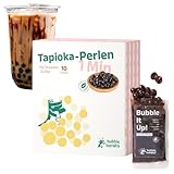 Bubble Barista Bubble Tea Instant Tapioka Perlen Set (10x Packungen) - Fertige Boba Tapioca Bubbles...