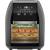 Chefman Multifunktionale Digitale Heißluftfritteuse + Rotisserie, Dörrautomat, Konvektion, 17...