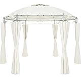 Casaria® Pavillon Toscana Ø350cm Metall Wasserabweisend UV-Schutz 50+ Stabil Gartenzelt...