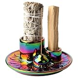 Fulenyi Salbeiständer, Salbei-Brenner, 3-in-1-Keramikbrenner, Palo Santo | Auffangschale für...