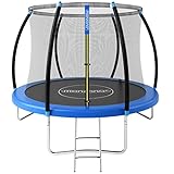 Monzana® Trampolin Ø 244 cm TÜV Rheinland GS Zertifiziert Komplettset inkl. Sicherheitsnetz Innen...