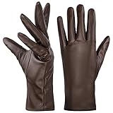 Kotashion Warme Lederhandschuhe für den Winter für Damen, mit Plüschfutter, Touchscreen...