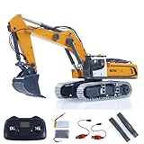 wheelfun 1:50 RC Bagger Mini K970 Baumaschine Ferngesteuerter Bagger Metallschaufel Raupenketten...