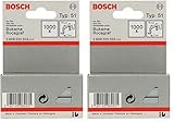 Bosch Accessories Bosch Professional 2609200203 1000 Tackerklammern 14/10 mm Typ 51 (Packung mit 2)