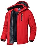 YSENTO Herren Winterjacke wasserdichte Warme Fleece Gefüttert Outdoor Softshelljacke Atmungsaktiv...