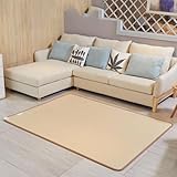 BANTASE Beheizbarer Teppich Mit Holzstreifenmuster, Rutschfester Unterseite, Elektrischer...