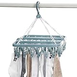 Genérico Sockenbügel, zusammenklappbare Trocknungsklammern für Kleidungsstücke, Trockner mit 32...