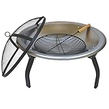 SOUK ONE Feuerschale Ibiza Edelstahl, Feuerschale Ø 56 cm - Feuerstelle für den Garten,...