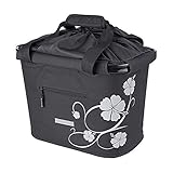 Point Helmig GmbH Point Helmig GmbH Blue Bird Korb Lenkerkorbtasche, Schwarz/Hibiskusblüte,...