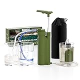 ANVIGO Wasserfilter Outdoor, 10000L Tragbar Outdoor Wasserfilter für Trinkwasser, Camping Wasser...