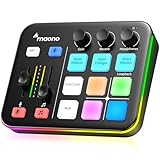 MAONO Gaming Audio Mixer, RGB PC Mischpult für Streaming, XLR Interface mit 48V Phantomspeisung,...