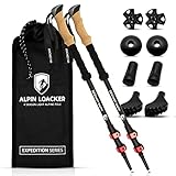 Alpin Loacker Teleskop Wanderstöcke Carbon & Aluminium mit Korkgriff I Leichte Nordic Walking...
