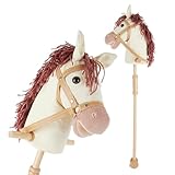 Bieco Steckenpferd Kinder Ginger | Hobby Horse Pferde | Steckenpferd Rollen | Steckenpferd Holz...