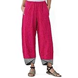 Jogginghose Damen lang Sommer Leichte Weite Hose Lange Boho Sommerhose Hohe Taille Elegant Stoffhose...