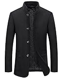 KTWOLEN Herren Kurzmantel Winter Business Slim Fit Wollmantel für Männer Winterjacke Wintermantel...