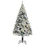 Künstlicher beleuchteter Weihnachtsbaum mit beflocktem Schneegrün 120 cm