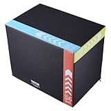 VEVOR 3-in-1-Plyometrische Sprungbox 30/24/20-Zoll-Baumwoll-Plyobox, 200 kg Gewichtstragfähigkeit,...