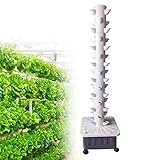 Hydroponisches Anzuchtsystem - 15 Etagen 45 Löcher Hydrokulturturm Set, Vertikales Anzuchtset für...