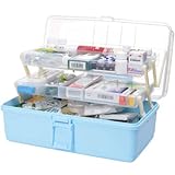 MAJOZ Medizinbox Erste-Hilfe-Schachtel mit Griff, Mutilfunctional Hausapotheke Box...